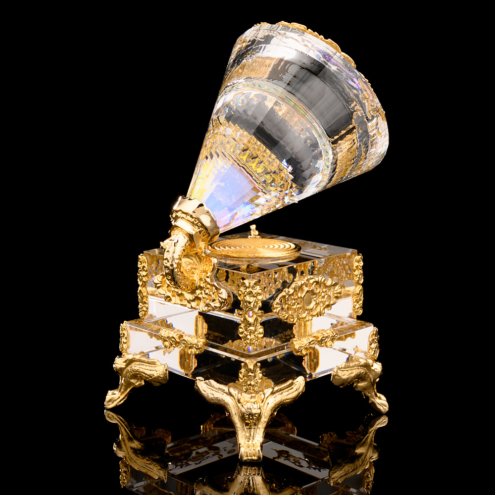 Скульптура из хрусталя «Граммофон» от Asfour Crystal - интернет магазин Русь Велика я фото 3