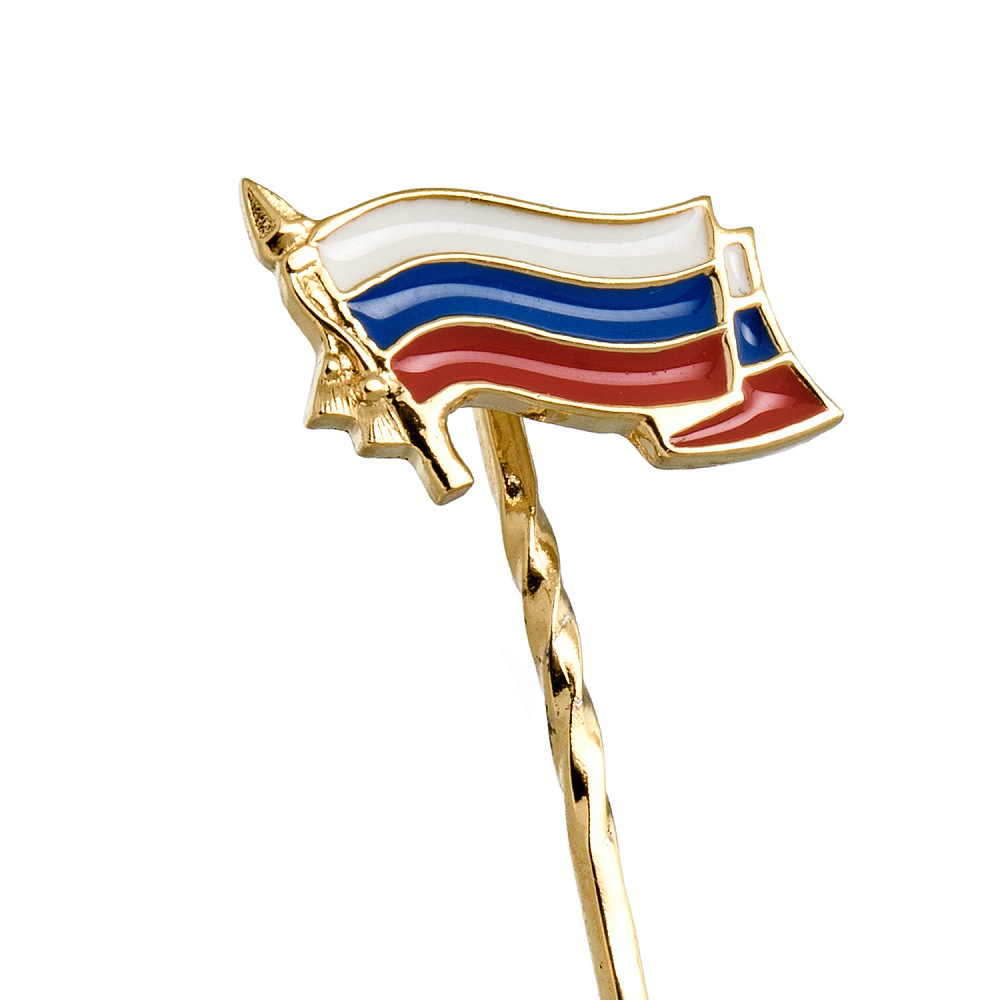 Значок «Российский флаг». Серебро 925* - интернет магазин Русь Велика я фото 1