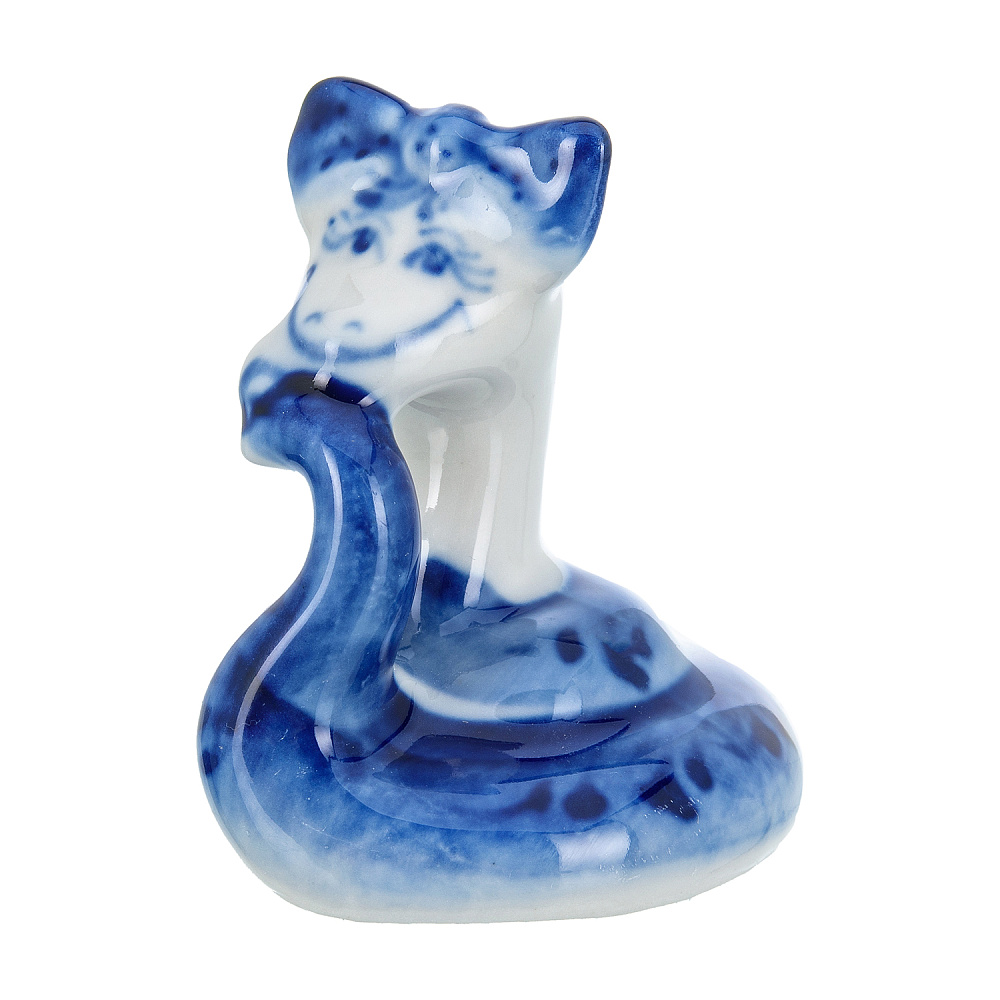 Змея Символ года 2025. Скульптура «Змейка» . Гжель - интернет магазин Русь Велика я фото 1