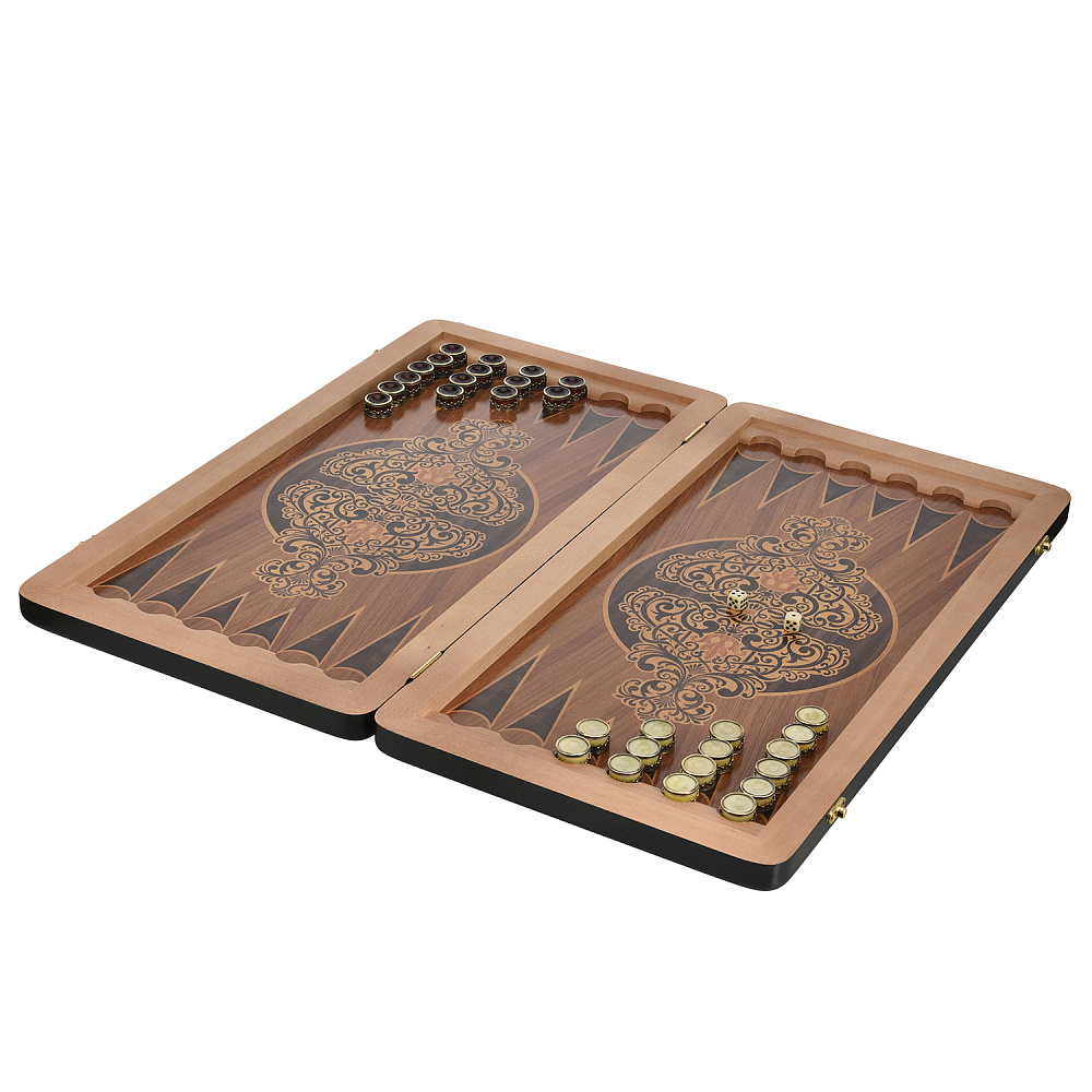 Нарды с кожаной вставкой и янтарными фишками «Питон» 60х30 см - интернет магазин Русь Велика я фото 2