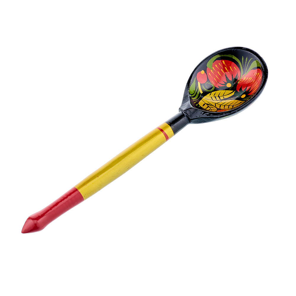 Ложка деревянная с росписью. Хохлома - интернет магазин Русь Велика я 