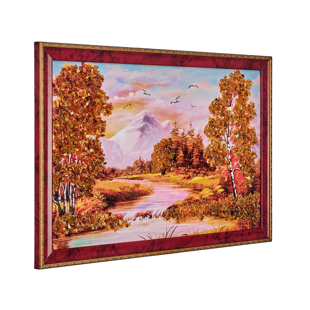 Картина янтарная «Пейзаж» 47х28 см - интернет магазин Русь Велика я фото 2