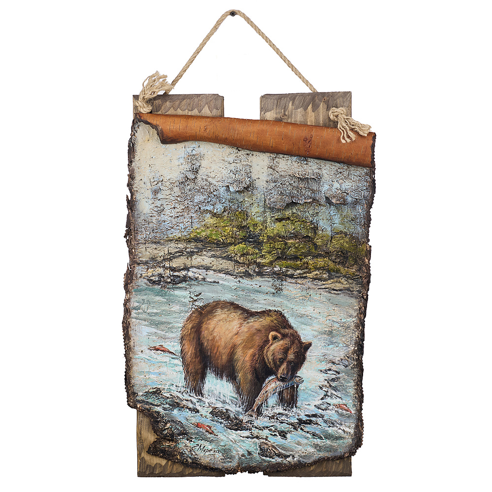 Картина на бересте «Клевое место» 36х66 см - интернет магазин Русь Велика я 