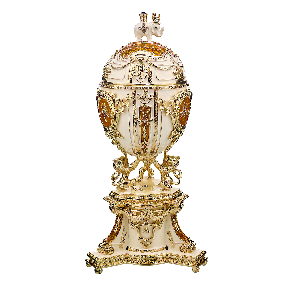 Пасхальное яйцо-шкатулка «Царское». Традиции Фаберже - интернет магазин Русь Велика я 
