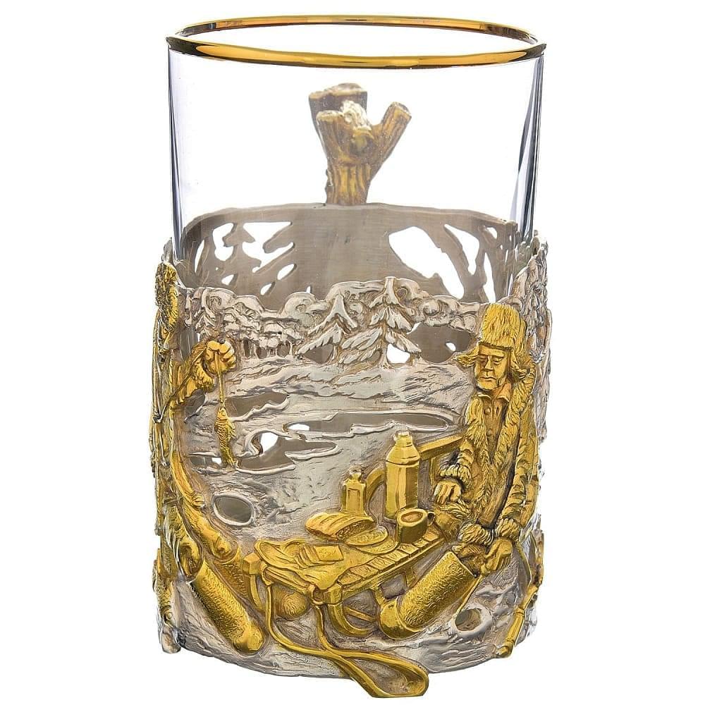 Подстаканник «Рыбалка зимой» с покрытием - интернет магазин Русь Велика я 