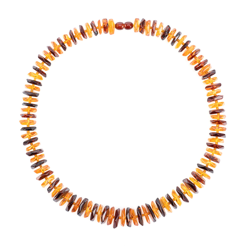 Бусы из натурального янтаря «Шайбы» - интернет магазин Русь Велика я 