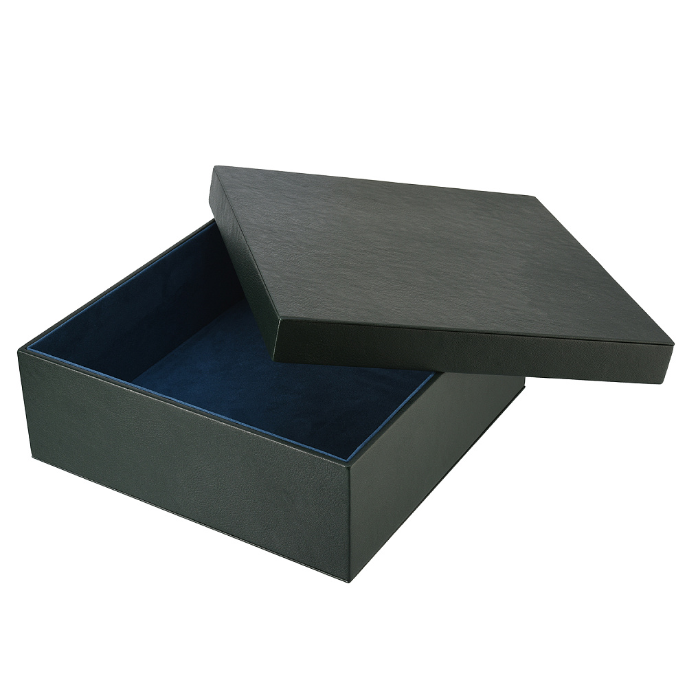 Подарочная упаковка из экокожи темно-зеленая 30х30х10 см - интернет магазин Русь Велика я фото 1