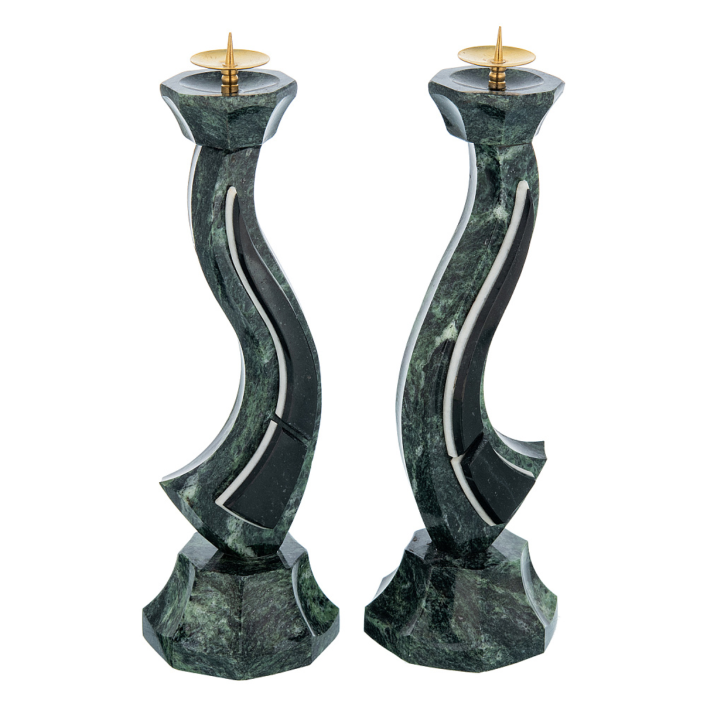 Часы с подсвечниками из камня «Корона» - интернет магазин Русь Велика я фото 3