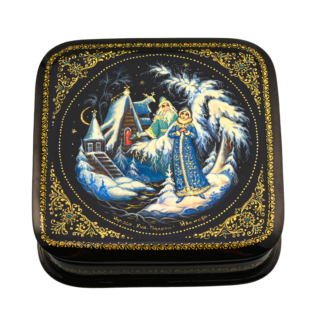 Шкатулка с художественной росписью «Морозко» - интернет магазин Русь Велика я 