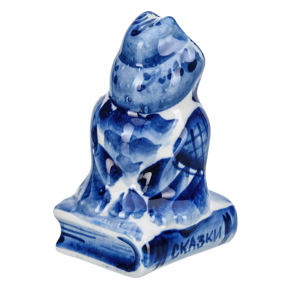 Статуэтка «Сова на книге». Гжель - интернет магазин Русь Велика я фото 2