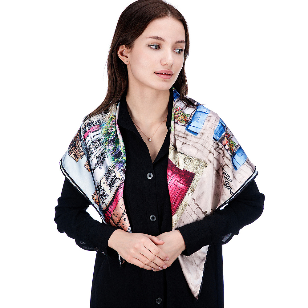 Платок шелковый 89х89 см - интернет магазин Русь Велика я фото 3