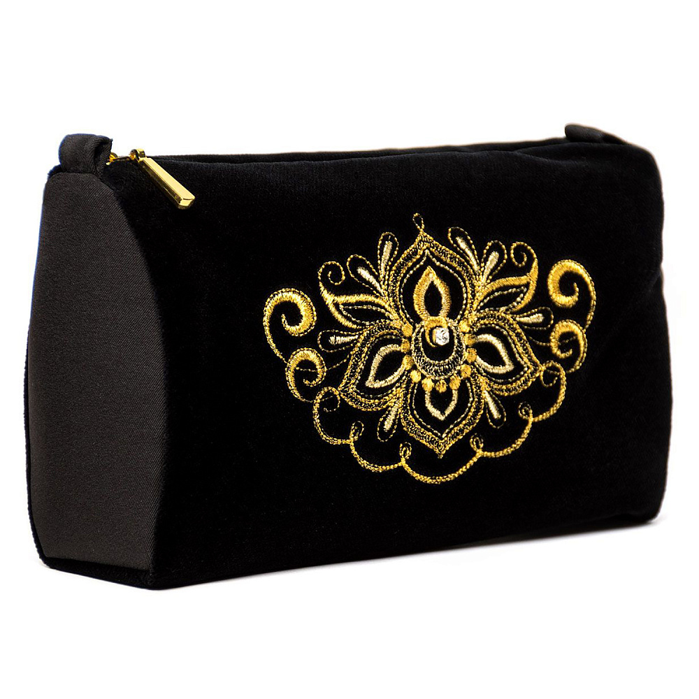 Косметичка «Игра». Черная с вышивкой - интернет магазин Русь Велика я 