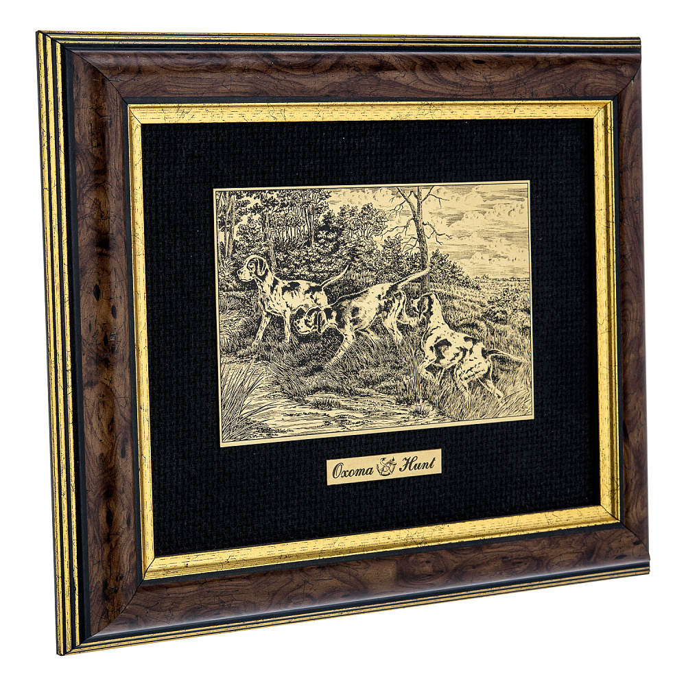 Офорт черно-белый «Охота. Собаки» 16 х 21 см - интернет магазин Русь Велика я фото 3