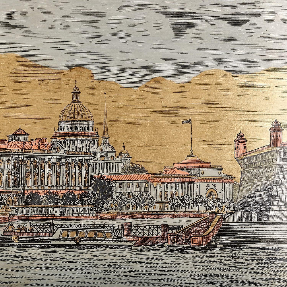 Офорт «Санкт-Петербург. Вид на Зимний дворец» 30 х 40 см - интернет магазин Русь Велика я фото 1