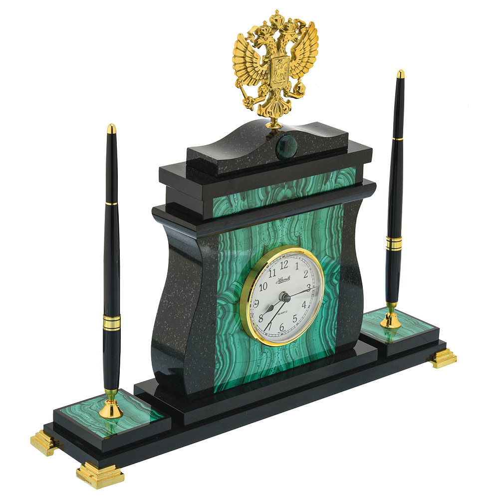 Часы из натурального камня «Герб РФ» - интернет магазин Русь Велика я фото 4