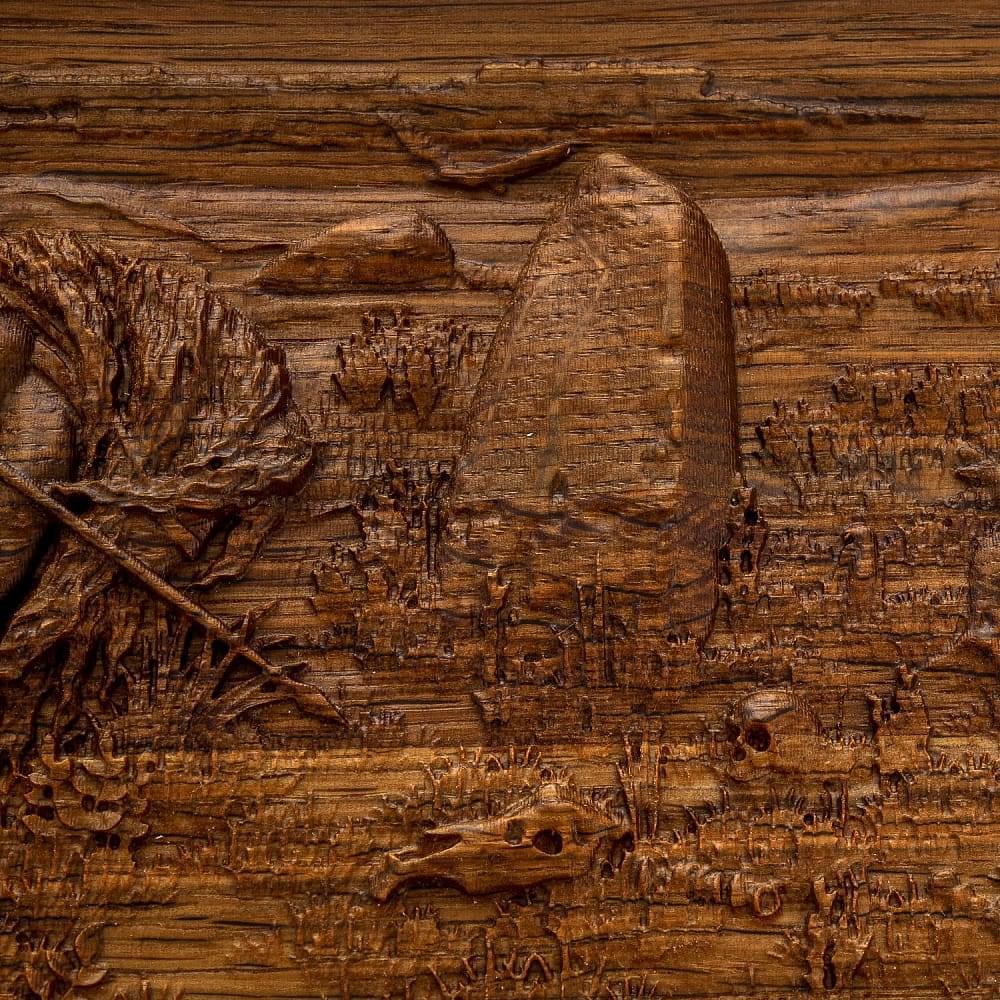 0051032/Домино D6 в резной дубовой шкатулке «Витязь на распутье» RTD-307.M - интернет магазин Русь Велика я фото 4