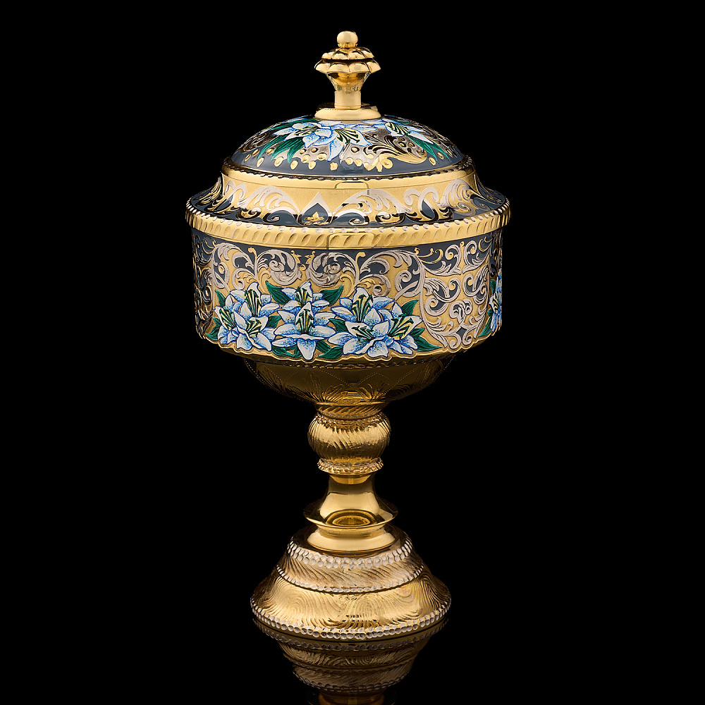 Чайный набор с френч-прессом и подстаканниками «Малахит». Златоуст - интернет магазин Русь Велика я фото 5