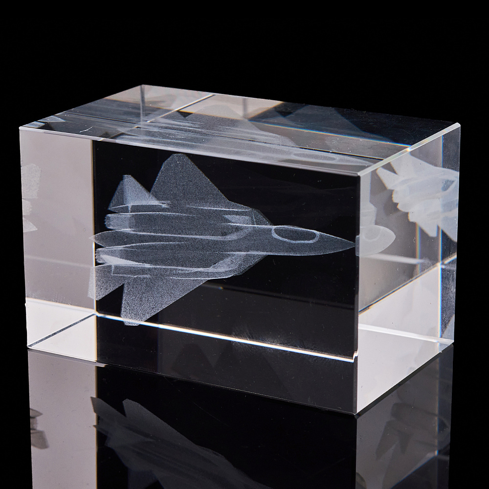 Лазерная графика. Куб «Самолет тяжелый истребитель» - интернет магазин Русь Велика я фото 1