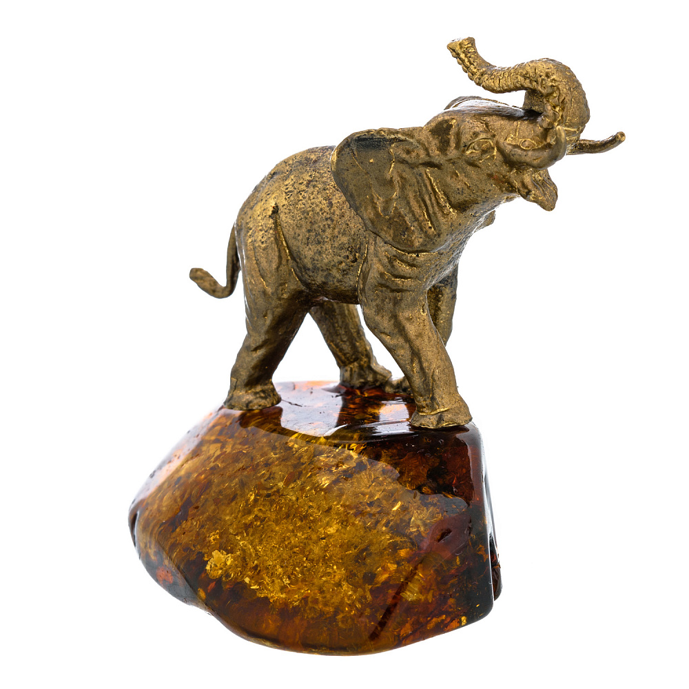 Статуэтка с янтарем «Слон удачи» - интернет магазин Русь Велика я фото 1