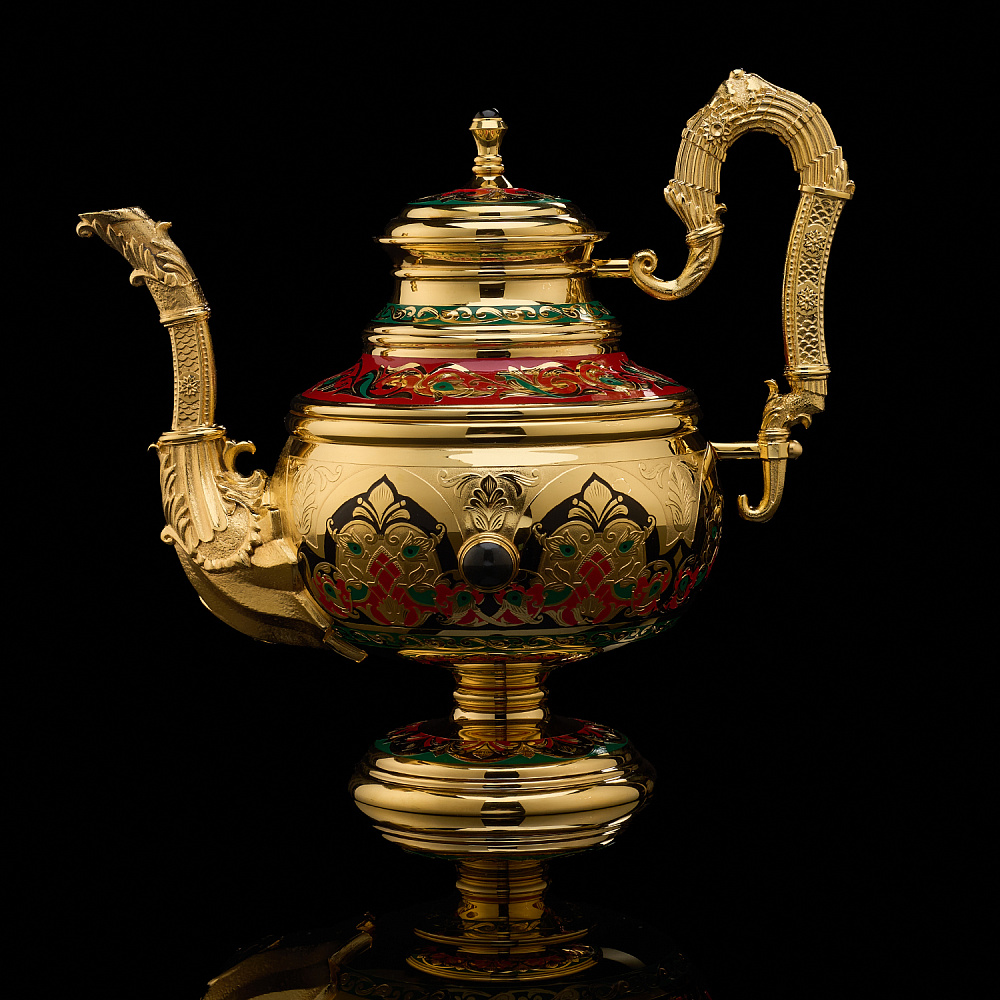 Чайник «Хохлома». Златоуст - интернет магазин Русь Велика я 