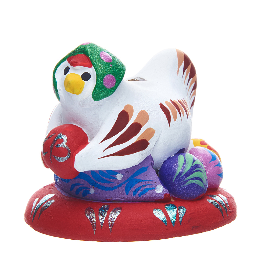 Ковровская игрушка Сувенир-Подсвечник КУРОЧКА в ПЛАТКЕ 6*6*5см - интернет магазин Русь Велика я фото 4