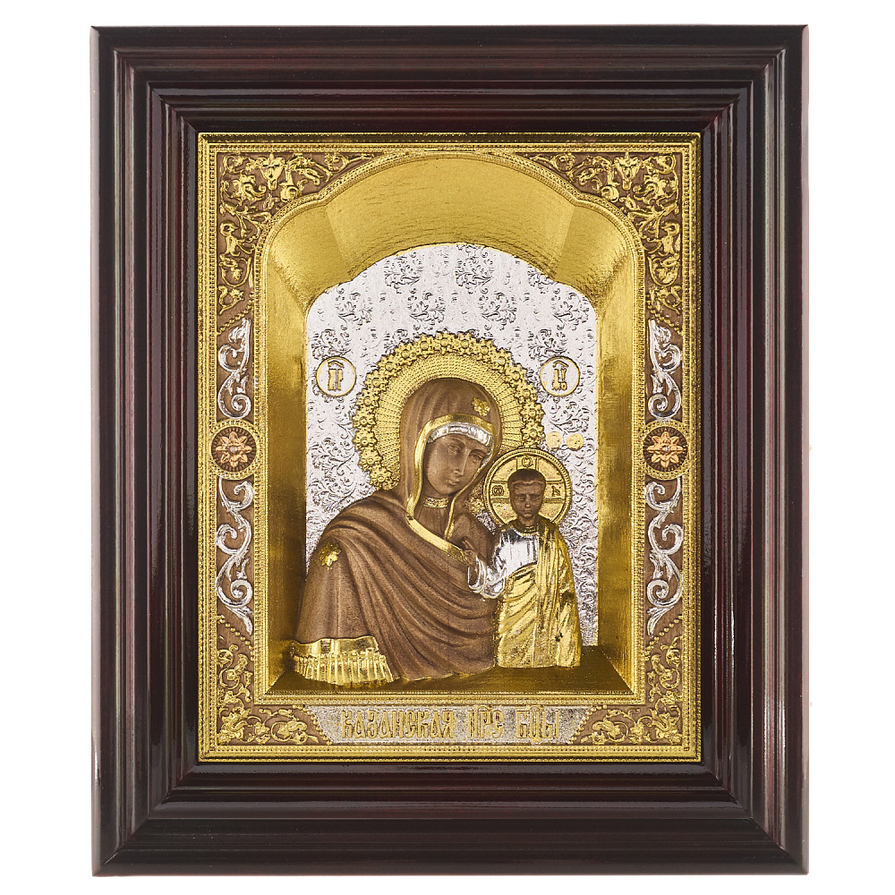 Икона в киоте «Казанская Божья Матерь» 38х32 см - интернет магазин Русь Велика я 