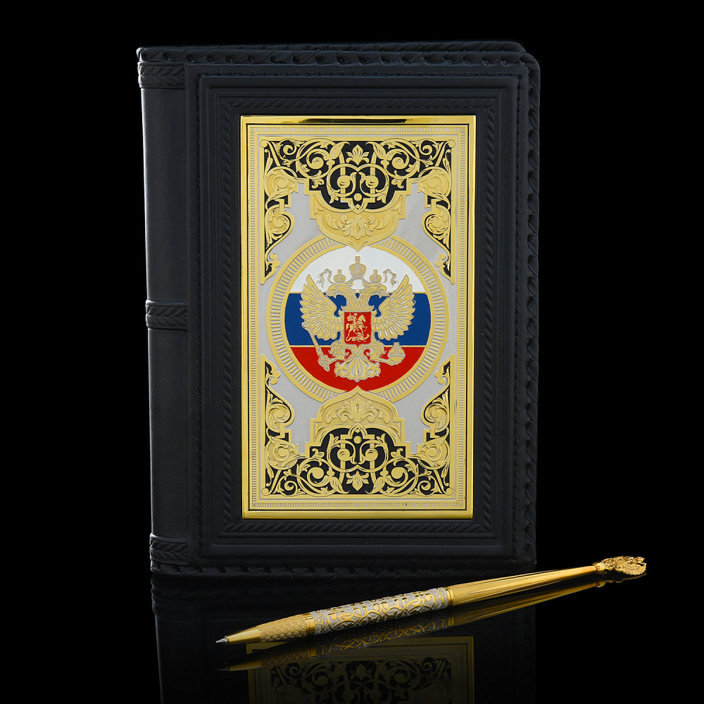 Набор с ежедневником и ручкой «Триколор». Гравюра Златоуст - интернет магазин Русь Велика я 