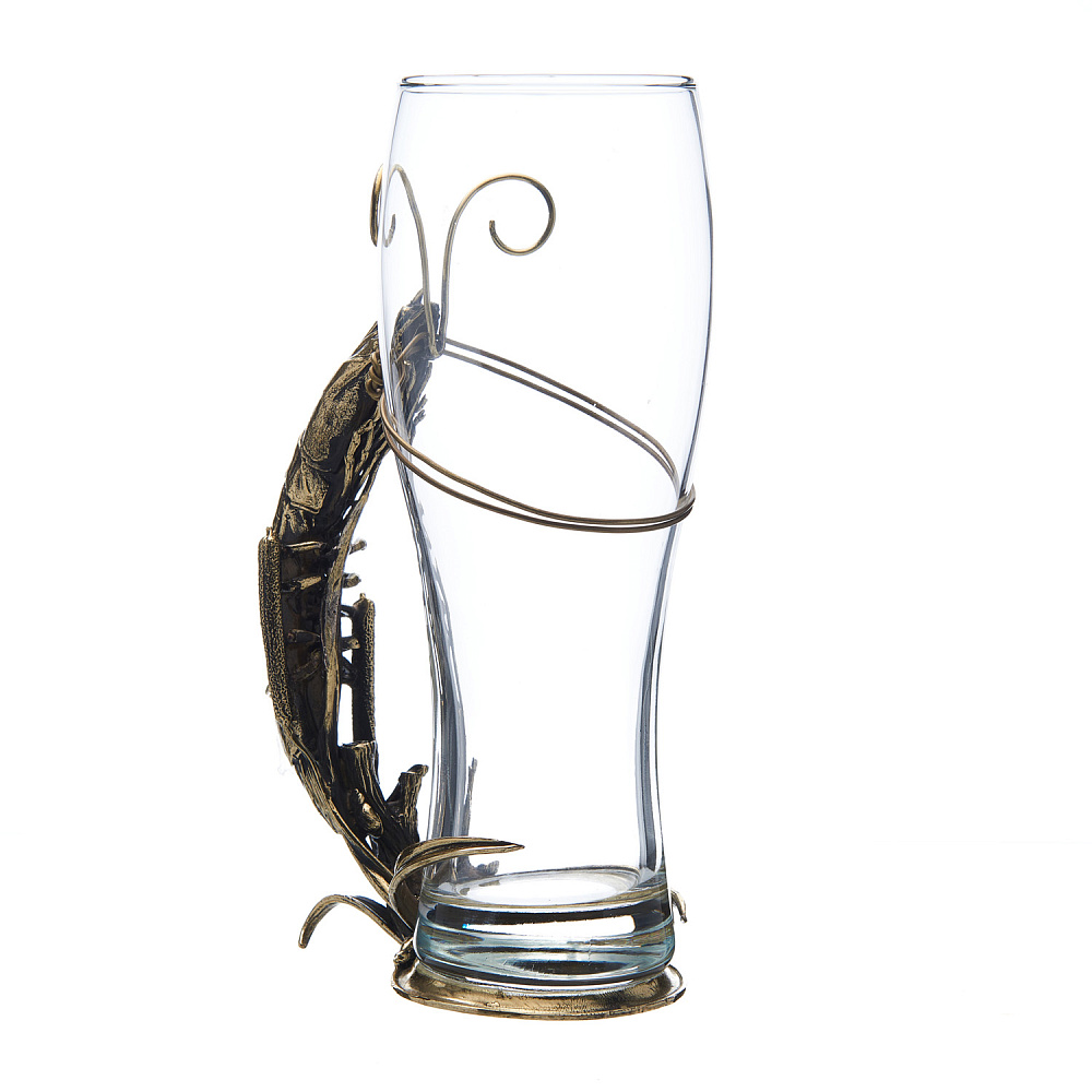 Бокал пивной «Креветка» с бронзой - интернет магазин Русь Велика я фото 4