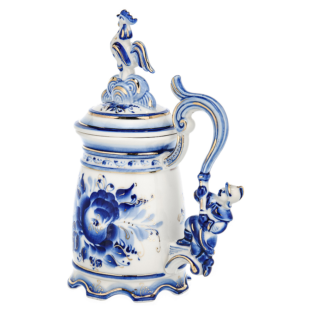 Кружка «Пожарный». Гжель - интернет магазин Русь Велика я фото 2