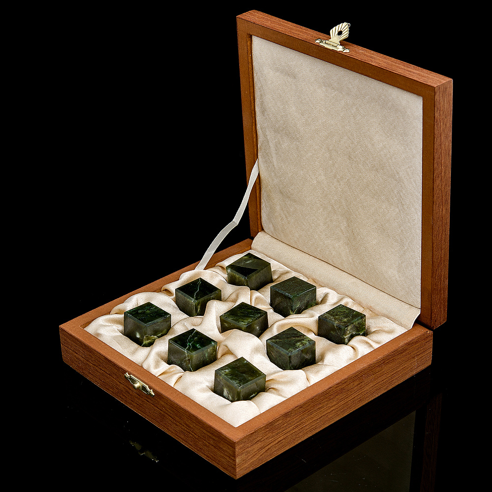 Набор кубиков для виски из нефрита - интернет магазин Русь Велика я 