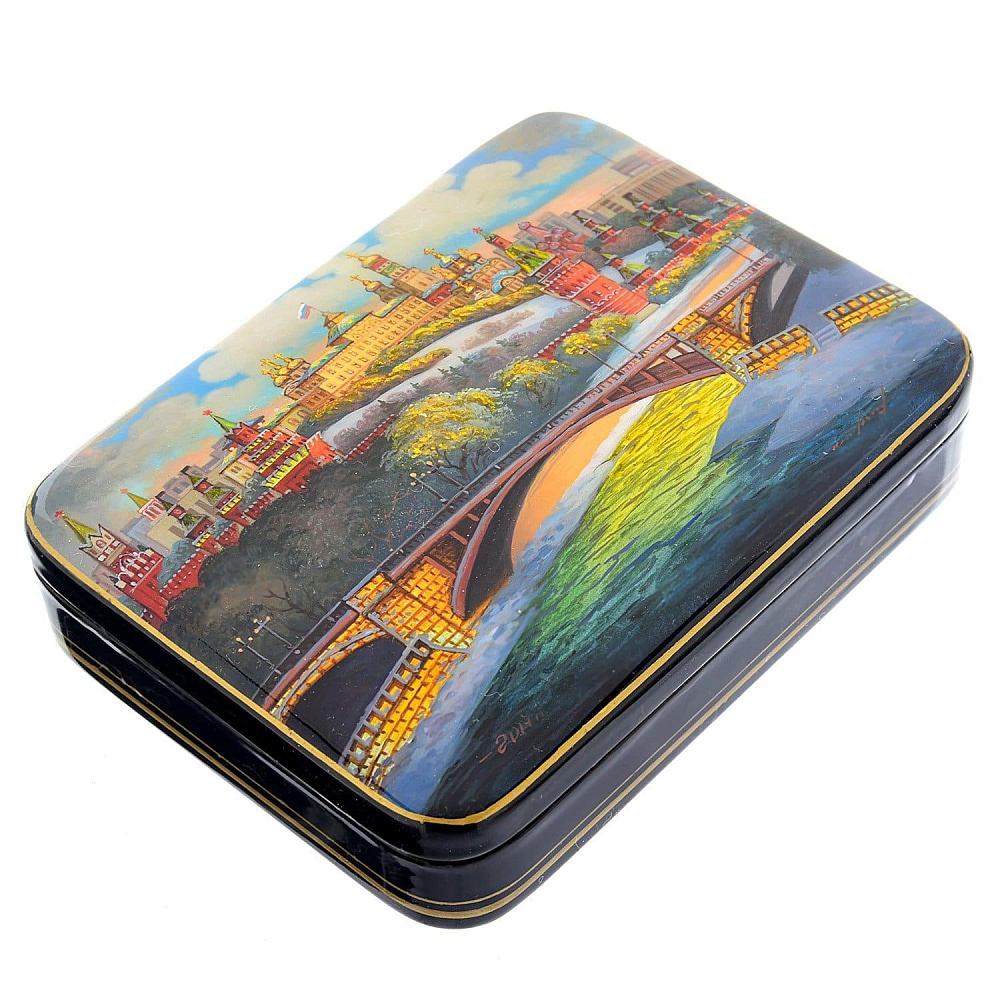 Шкатулка с лаковой миниатюрой «Москва» - интернет магазин Русь Велика я фото 1