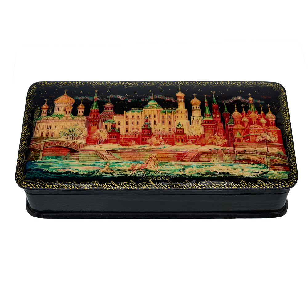 Шкатулка из папье-маше «Москва. Кремль» - интернет магазин Русь Велика я 