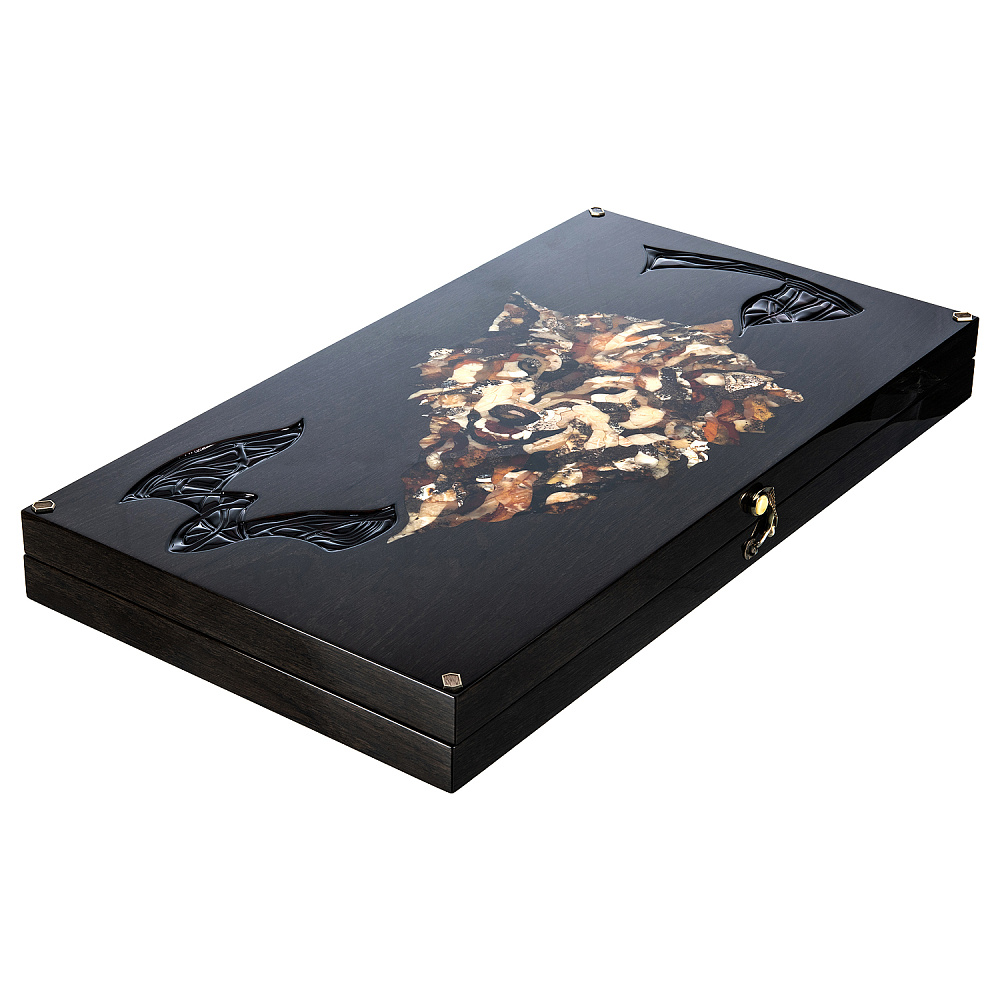 Нарды янтарные «Волк» 60х32 см - интернет магазин Русь Велика я фото 3