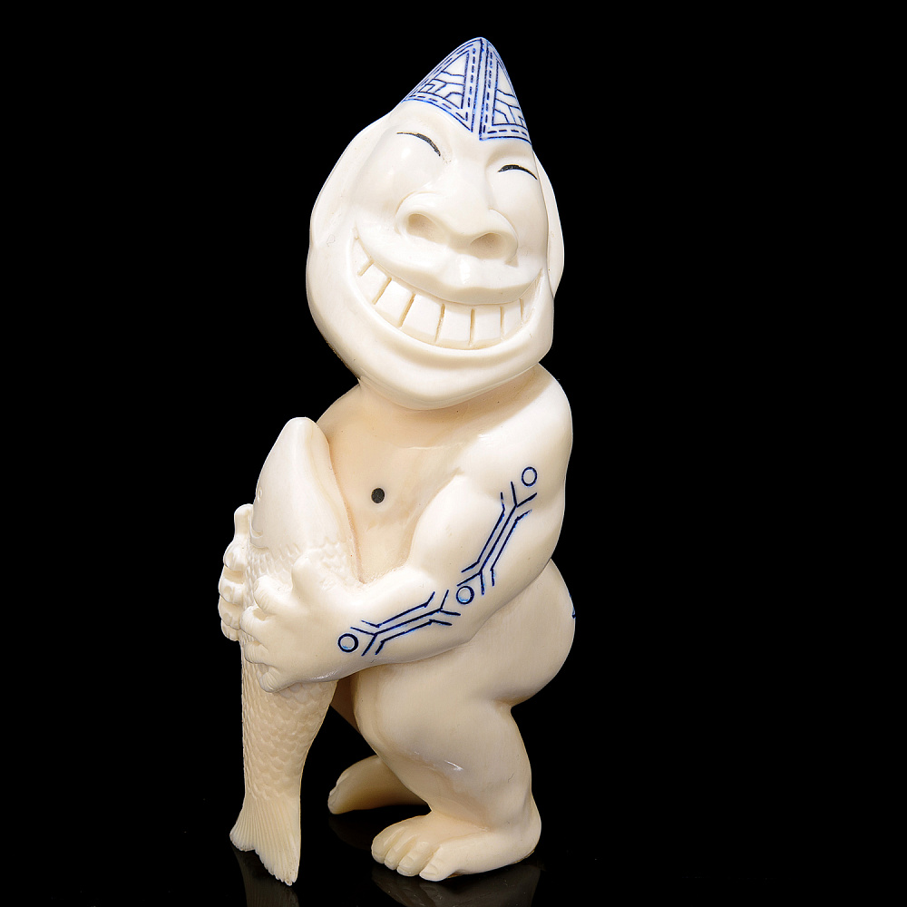 Скульптура из клыка моржа «Пеликен» - интернет магазин Русь Велика я 