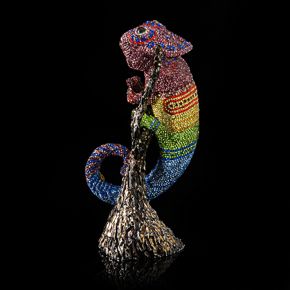 Статуэтка с хрустальными стразами «Хамелеон» - интернет магазин Русь Велика я фото 1