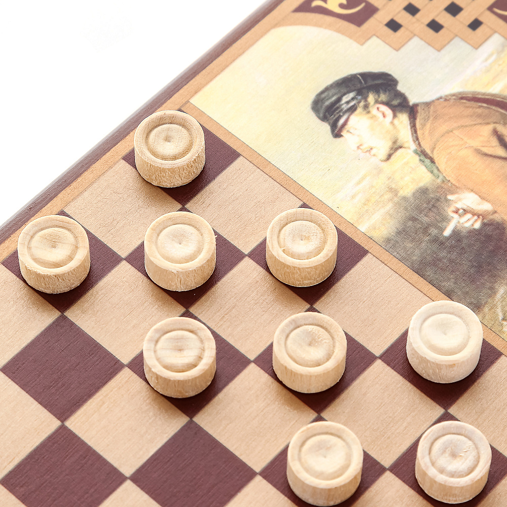 Деревянные нарды «Охотники на привале» 40х20 см - интернет магазин Русь Велика я фото 10