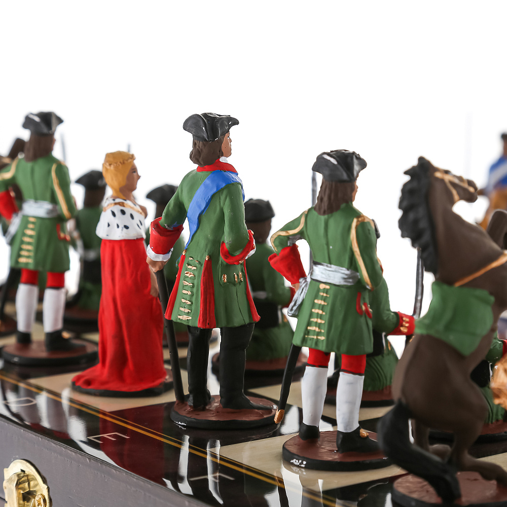 Шахматный ларец с оловянными фигурами «Полтава» 37х37 см - интернет магазин Русь Велика я фото 6