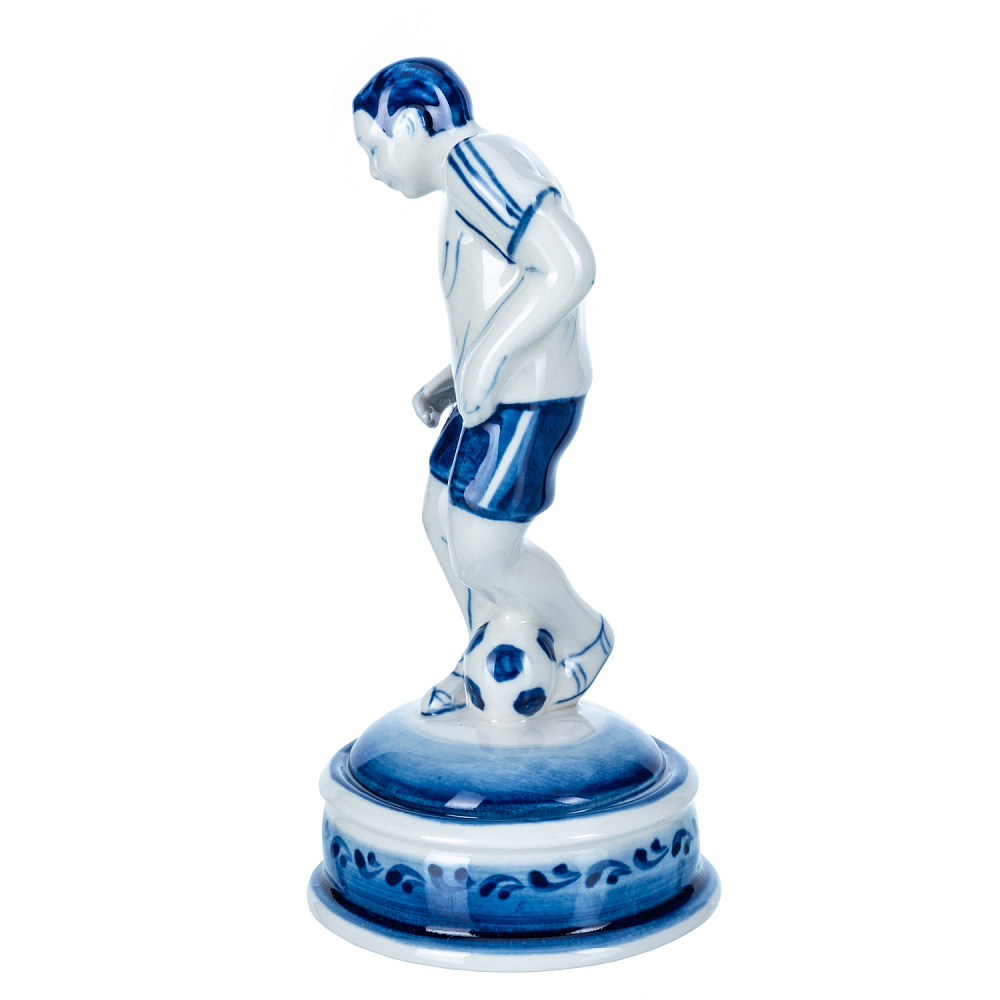 Статуэтка «Футболист». Гжель - интернет магазин Русь Велика я фото 2