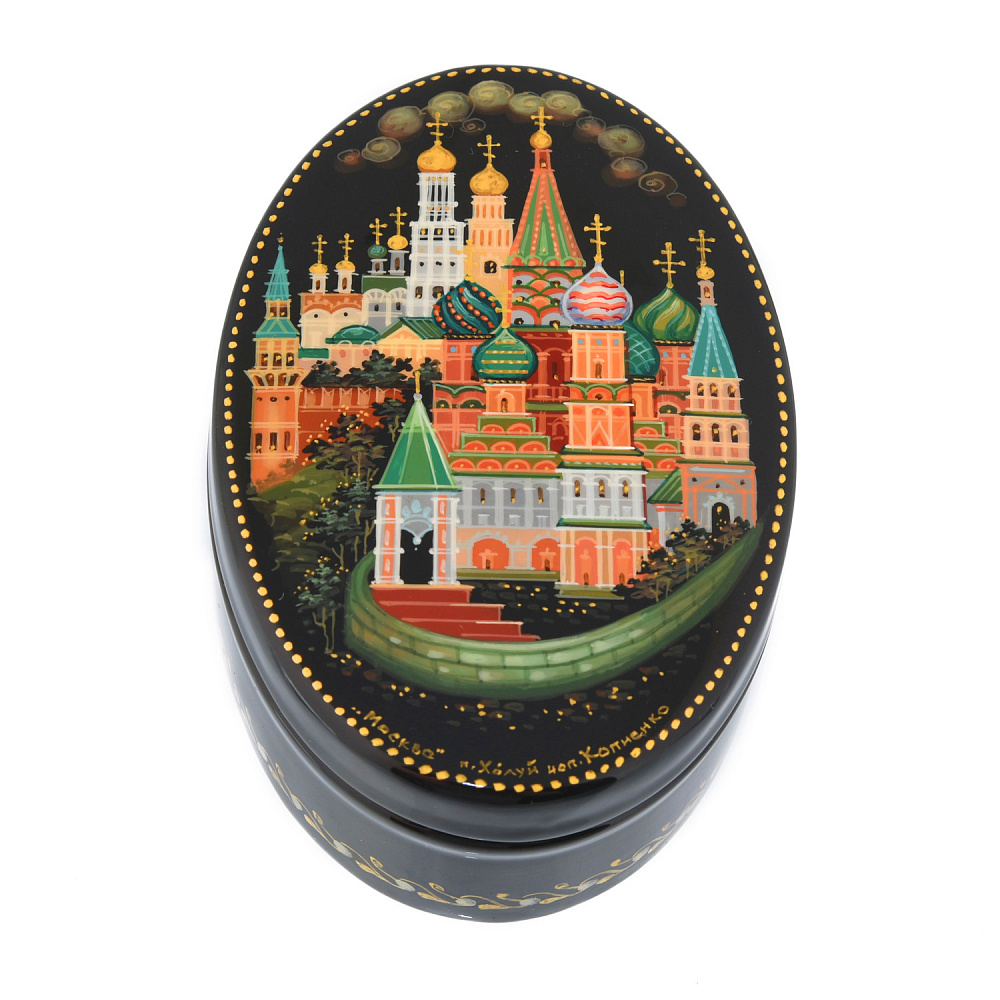 Шкатулка с художественной росписью «Москва» - интернет магазин Русь Велика я 
