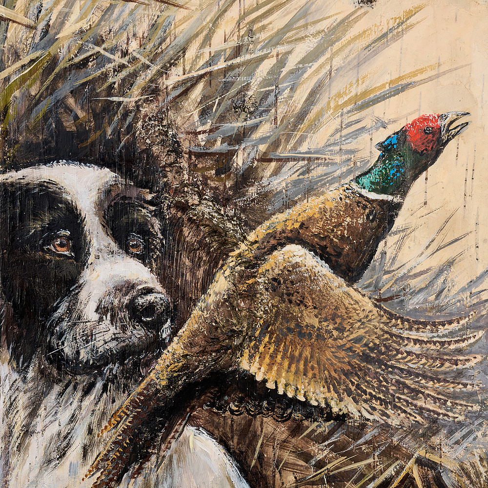 Картина на бересте «Охота на фазана» 37х57 см - интернет магазин Русь Велика я фото 1