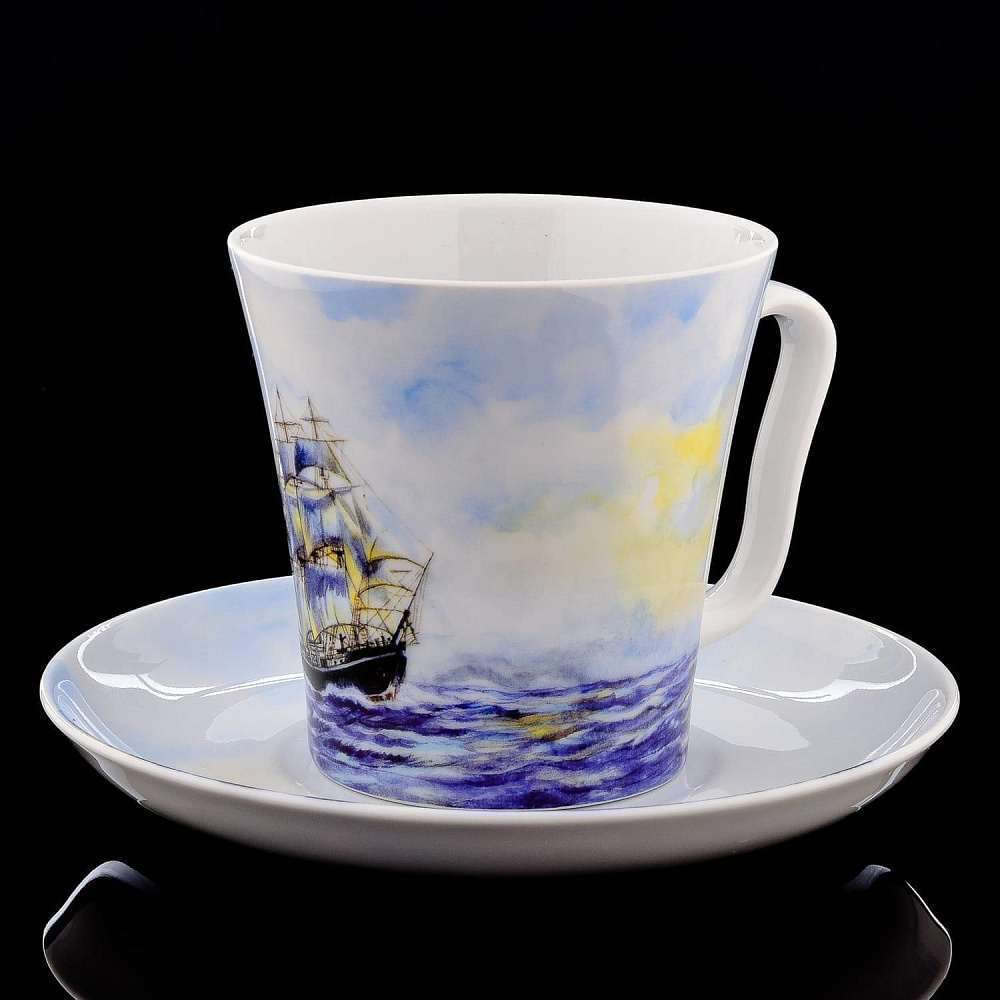 Чайная пара «Фрегат-2» форма «Ленинградская 2» ИФЗ - интернет магазин Русь Велика я 