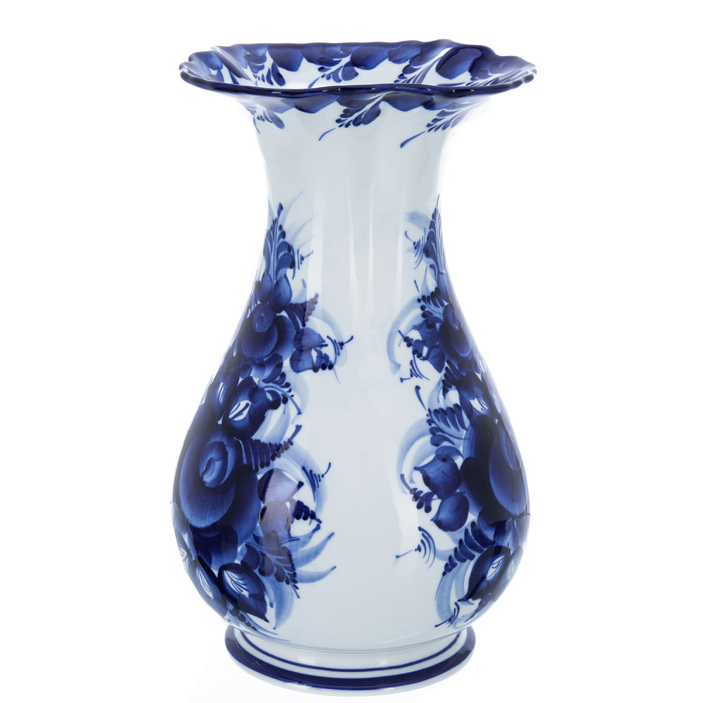 Ваза «Ирис». Гжель - интернет магазин Русь Велика я фото 1