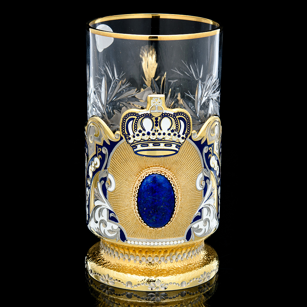 Чайный набор с подстаканником «Корона». Златоуст - интернет магазин Русь Велика я фото 1