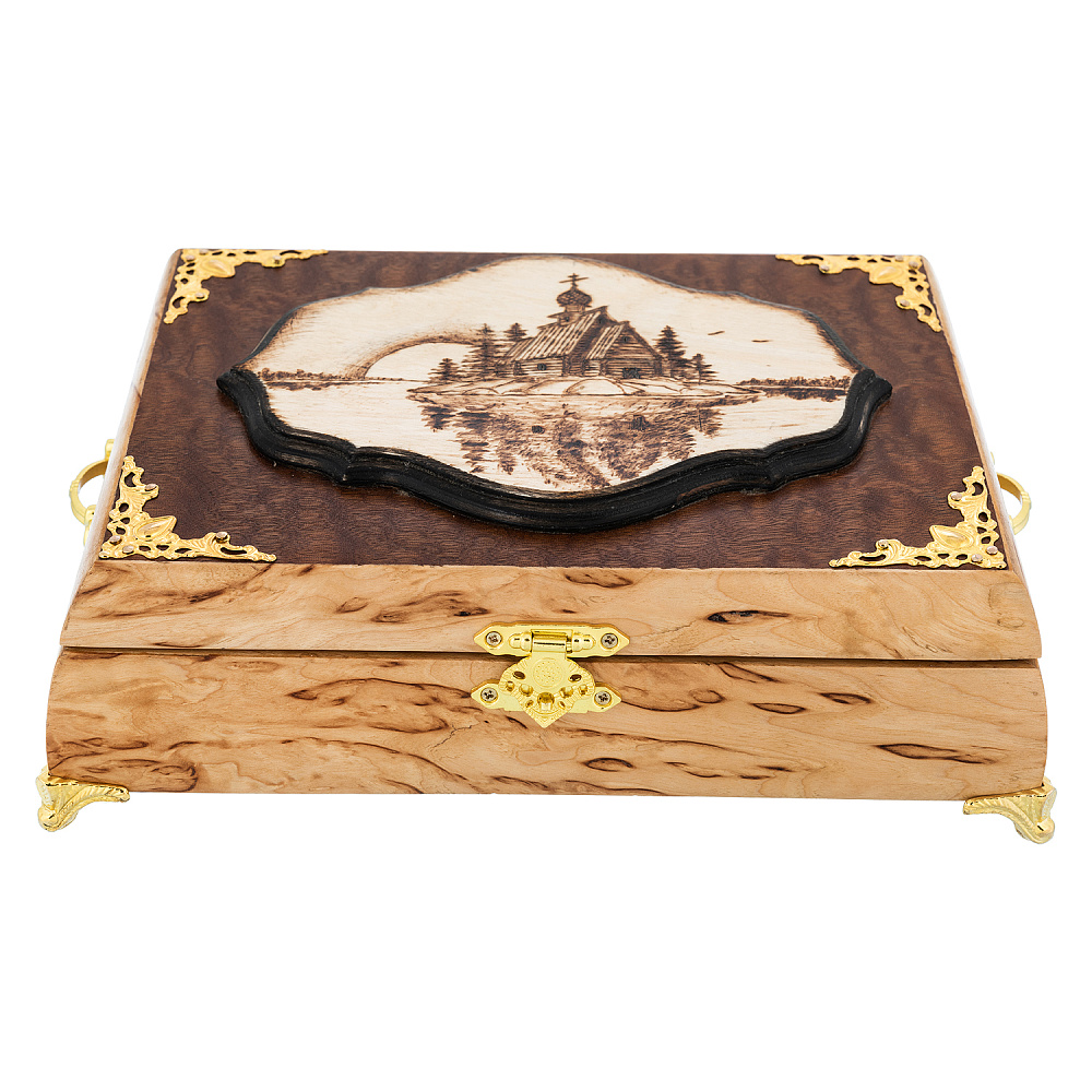 Шкатулка из карельской березы «Остров» - интернет магазин Русь Велика я фото 2