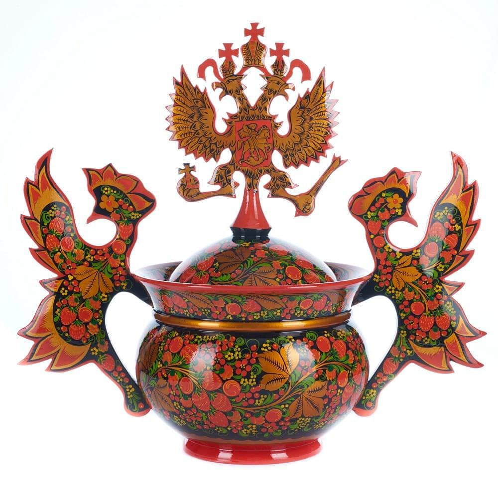 Братина «Герб» Хохлома - интернет магазин Русь Велика я фото 2