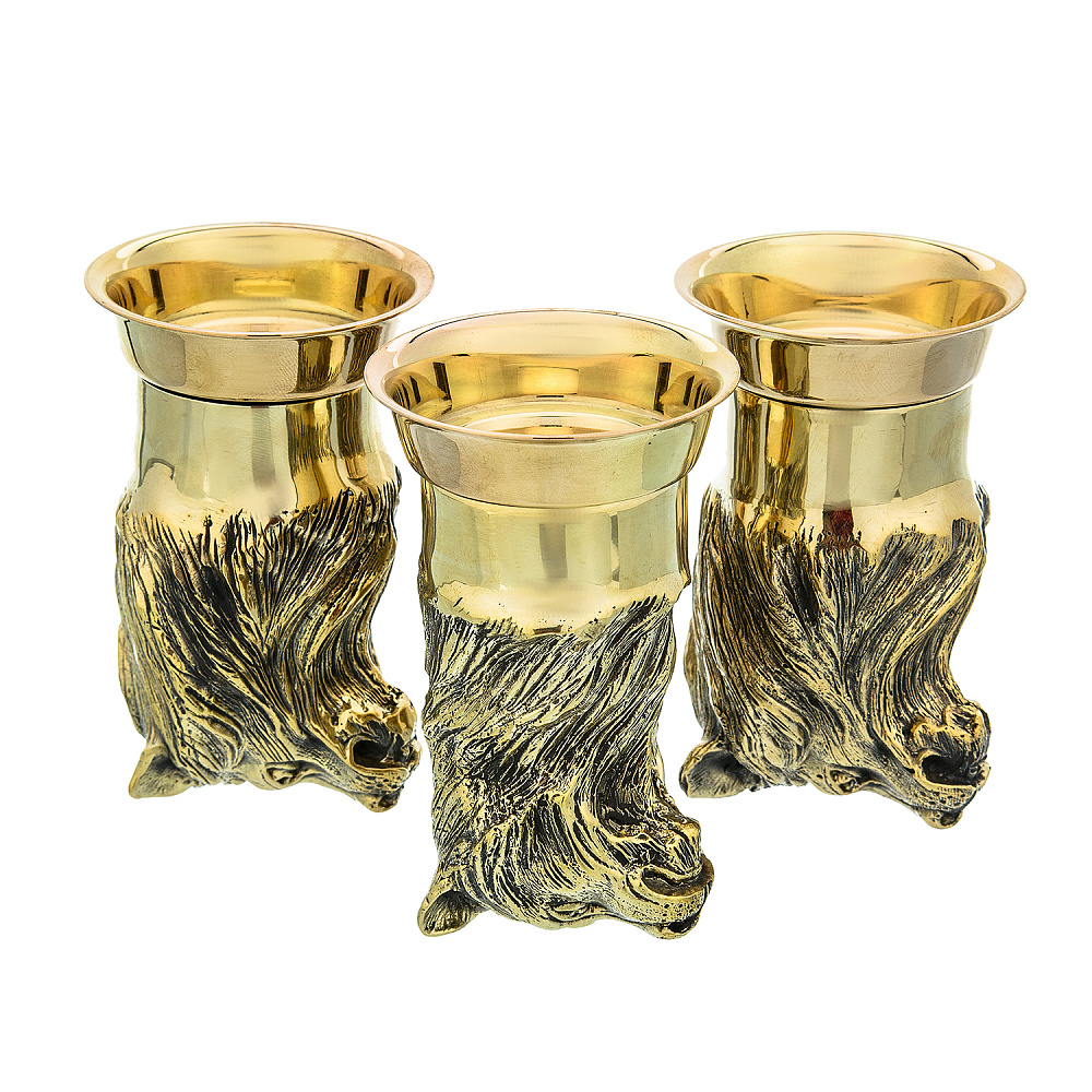 Набор из трех стопок «Звери» - интернет магазин Русь Велика я фото 3