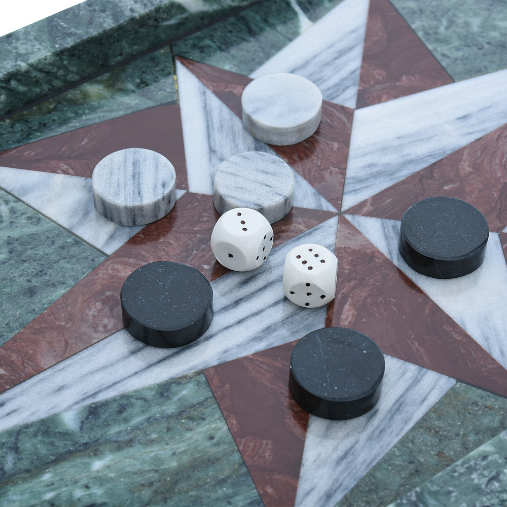 Нарды из натурального камня «Звезда» 43х23 см - интернет магазин Русь Велика я фото 5