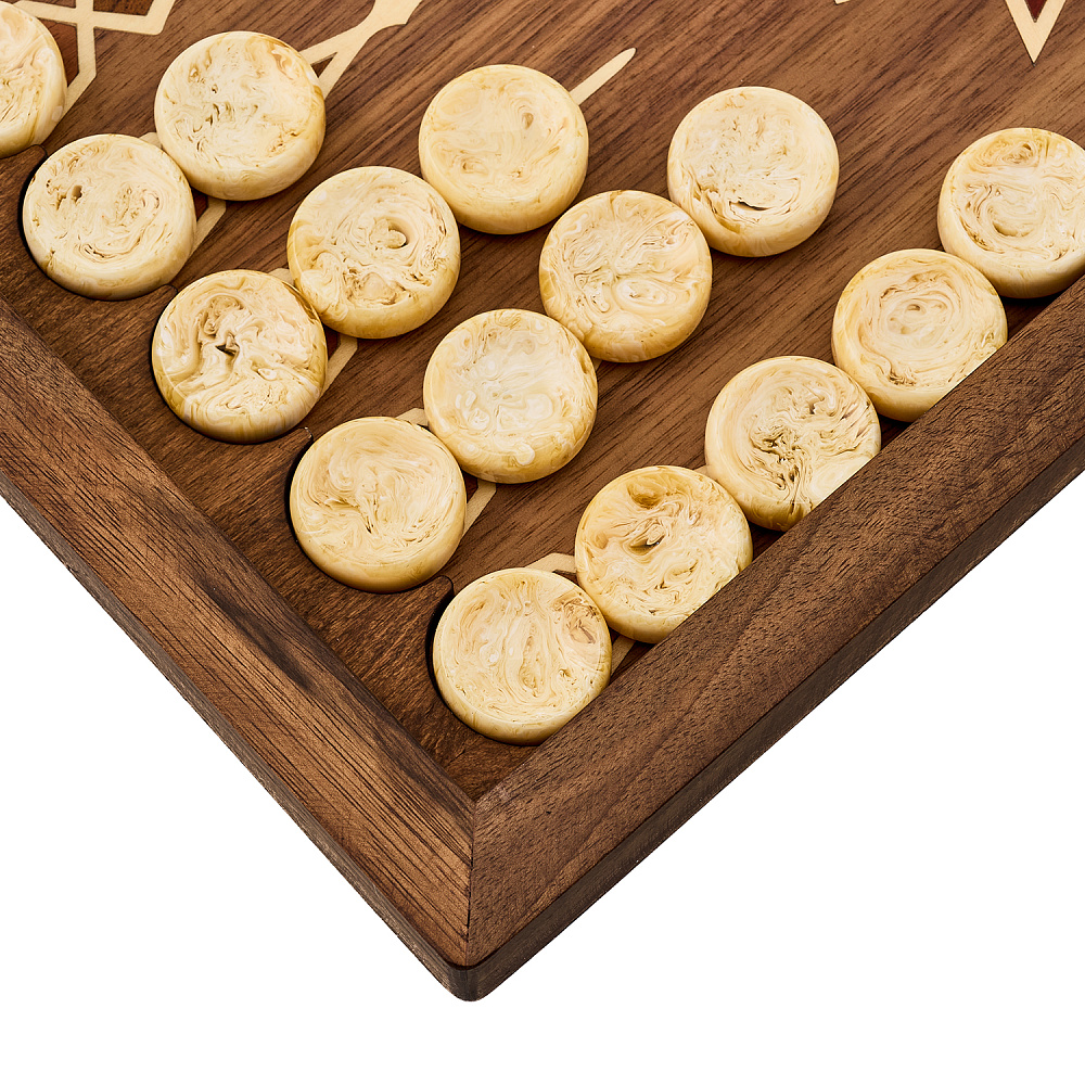 Нарды-шашки с янтарными фишками «Жасмин» 49х25 см - интернет магазин Русь Велика я фото 3