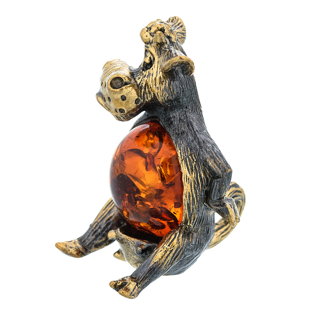 Статуэтка с янтарем «Корова - копытца в боки» - интернет магазин Русь Велика я фото 3