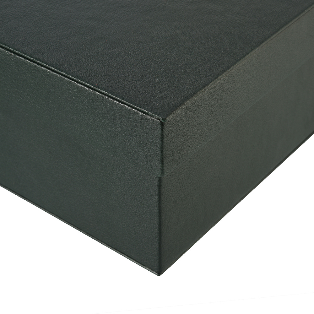 Подарочная упаковка из экокожи темно-зеленая 30х30х10 см - интернет магазин Русь Велика я фото 2